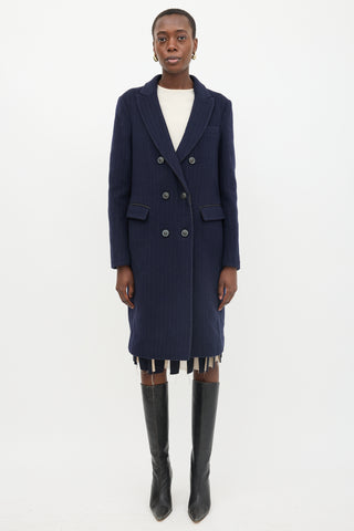 Armani Wool Pinstripe Coat
