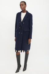 Armani Wool Pinstripe Coat