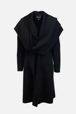 Armani Wool & Cashmere Scarf Coat