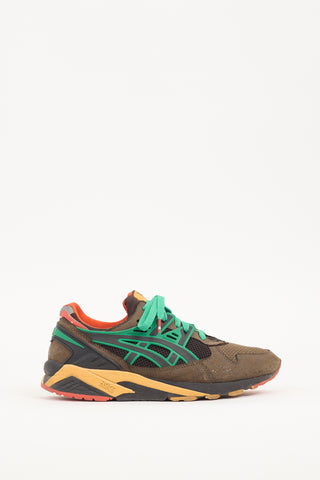 Asics Brown & Multi Suede & Mesh Gel Kayano  Sneaker