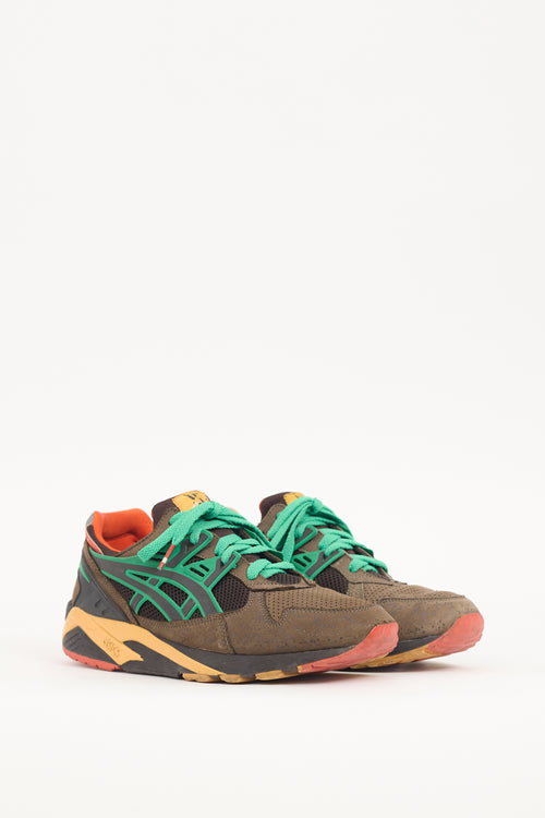 Asics Brown & Multi Suede & Mesh Gel Kayano  Sneaker