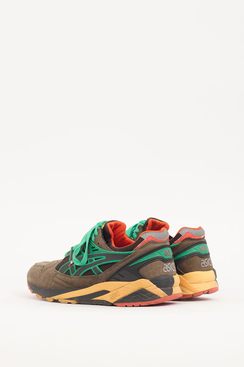 Asics Brown & Multi Suede & Mesh Gel Kayano  Sneaker