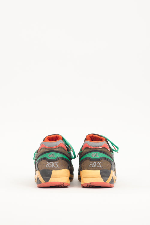 Asics Brown & Multi Suede & Mesh Gel Kayano  Sneaker