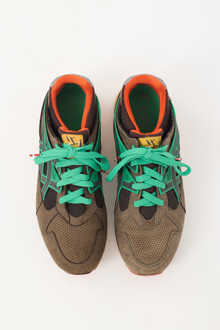 Asics Brown & Multi Suede & Mesh Gel Kayano  Sneaker