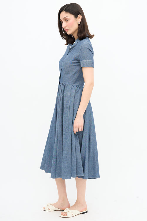 Aspesi Denim Chambray A-Line Dress