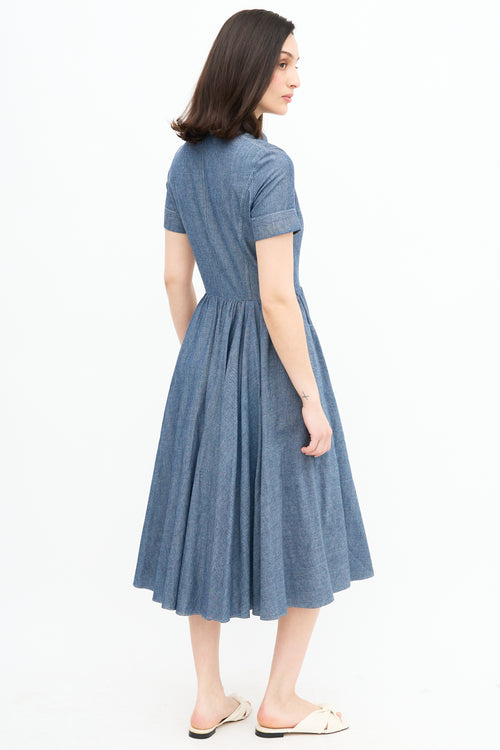 Aspesi Denim Chambray A-Line Dress
