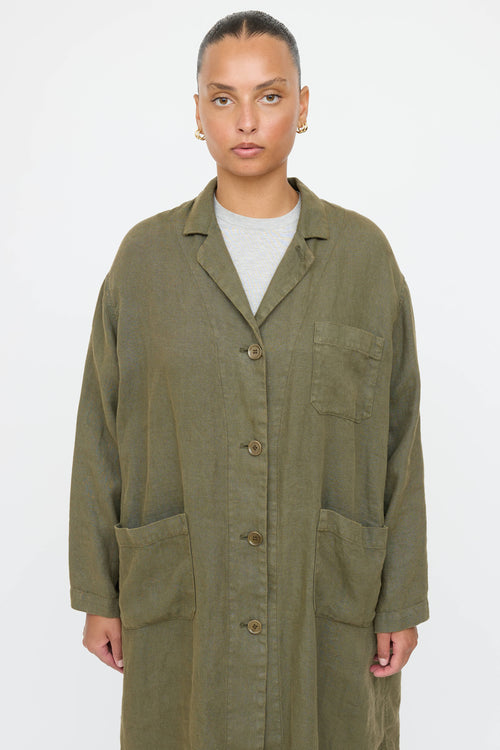 Aspesi Linen Oversized Coat