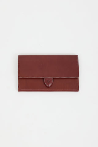 Aspinal of London Brown Leather Travel Wallet