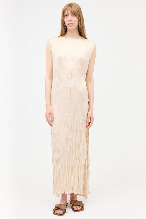 Attersee Silk Fluid Cape Dress