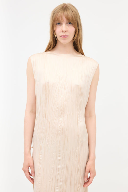 Attersee Silk Fluid Cape Dress