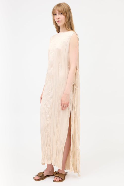 Attersee Silk Fluid Cape Dress