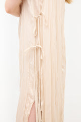 Attersee Silk Fluid Cape Dress