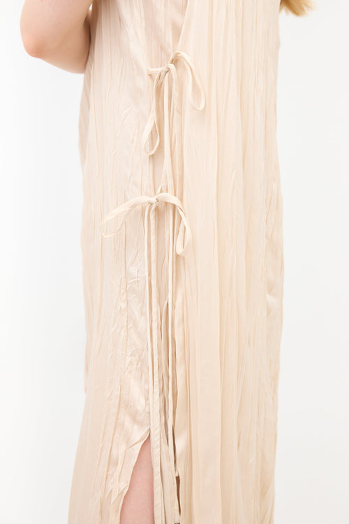 Attersee Silk Fluid Cape Dress