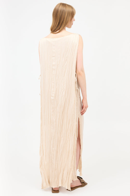 Attersee Silk Fluid Cape Dress