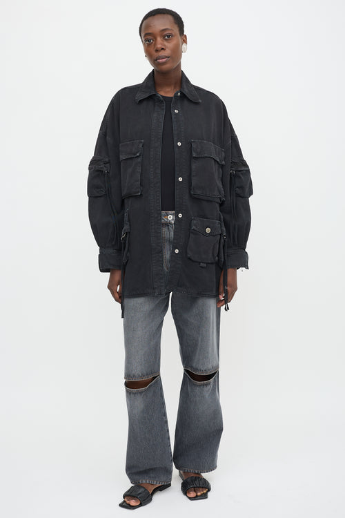 The Attico Oversized Canvas Fern Jacket