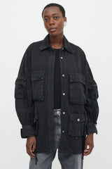 The Attico Oversized Canvas Fern Jacket