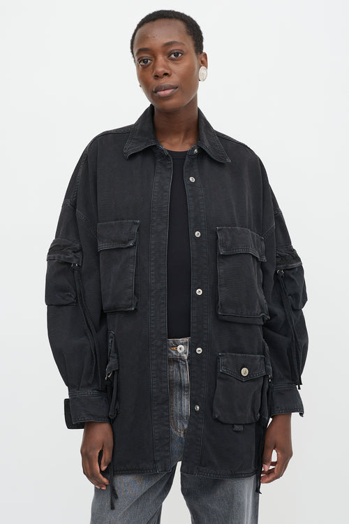 The Attico Oversized Canvas Fern Jacket