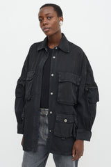 The Attico Oversized Canvas Fern Jacket