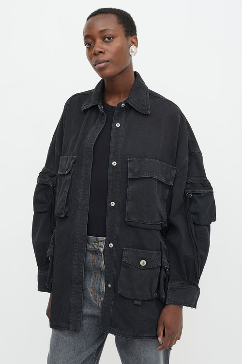 The Attico Oversized Canvas Fern Jacket
