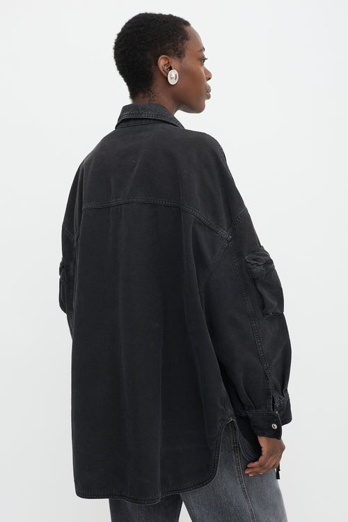 The Attico Oversized Canvas Fern Jacket