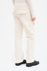 The Attico Cream Canvas Zip Pocket Pant