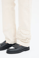 The Attico Cream Canvas Zip Pocket Pant