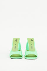 The Attico Green Patent Devon Mule Sandal