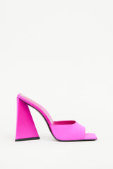 The Attico Pink Satin Devon Mule Sandal