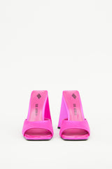 The Attico Pink Satin Devon Mule Sandal