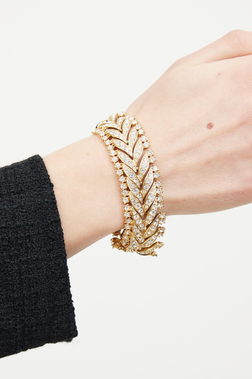Attwood Collection Vintage Crystal Chevron Bracelet
