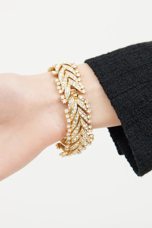 Attwood Collection Vintage Crystal Chevron Bracelet