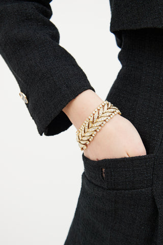 Attwood Collection Vintage Crystal Chevron Bracelet