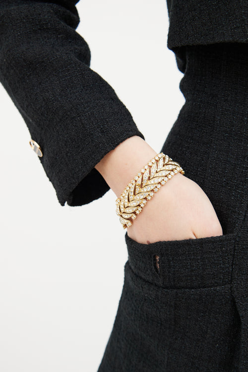 Attwood Collection Vintage Crystal Chevron Bracelet