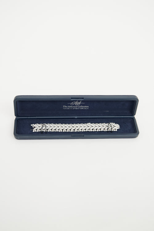 Attwood Collection Silver Tone Crystal Wide Bracelet