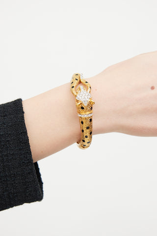 Attwood Collection Gold Crystal Hinged Bracelet