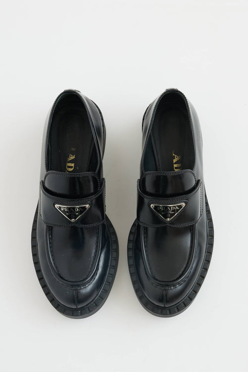 Prada Leather Logo Loafer
