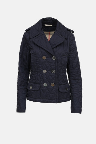 Burberry Double Breasted Quilted Jacket
