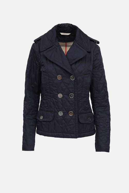 Burberry Double Breasted Quilted Jacket
