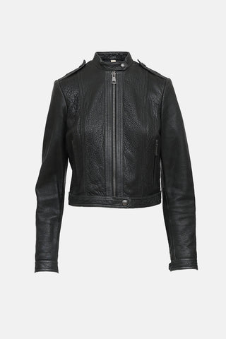 Burberry Brit Pebbled Leather Jacket