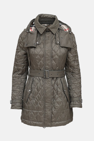 Burberry Hooded Quilted Jacket