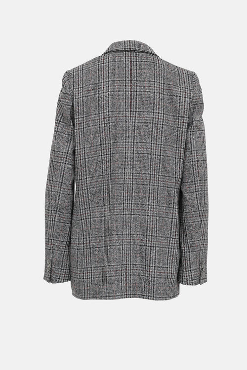 Eleventy Check Wool Blazer