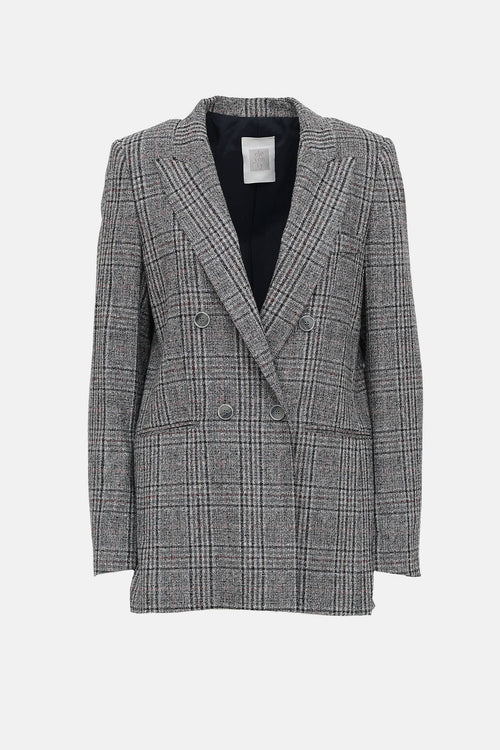 Eleventy Check Wool Blazer