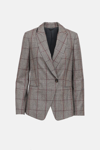Brunello Cucinelli Check Wool Blazer