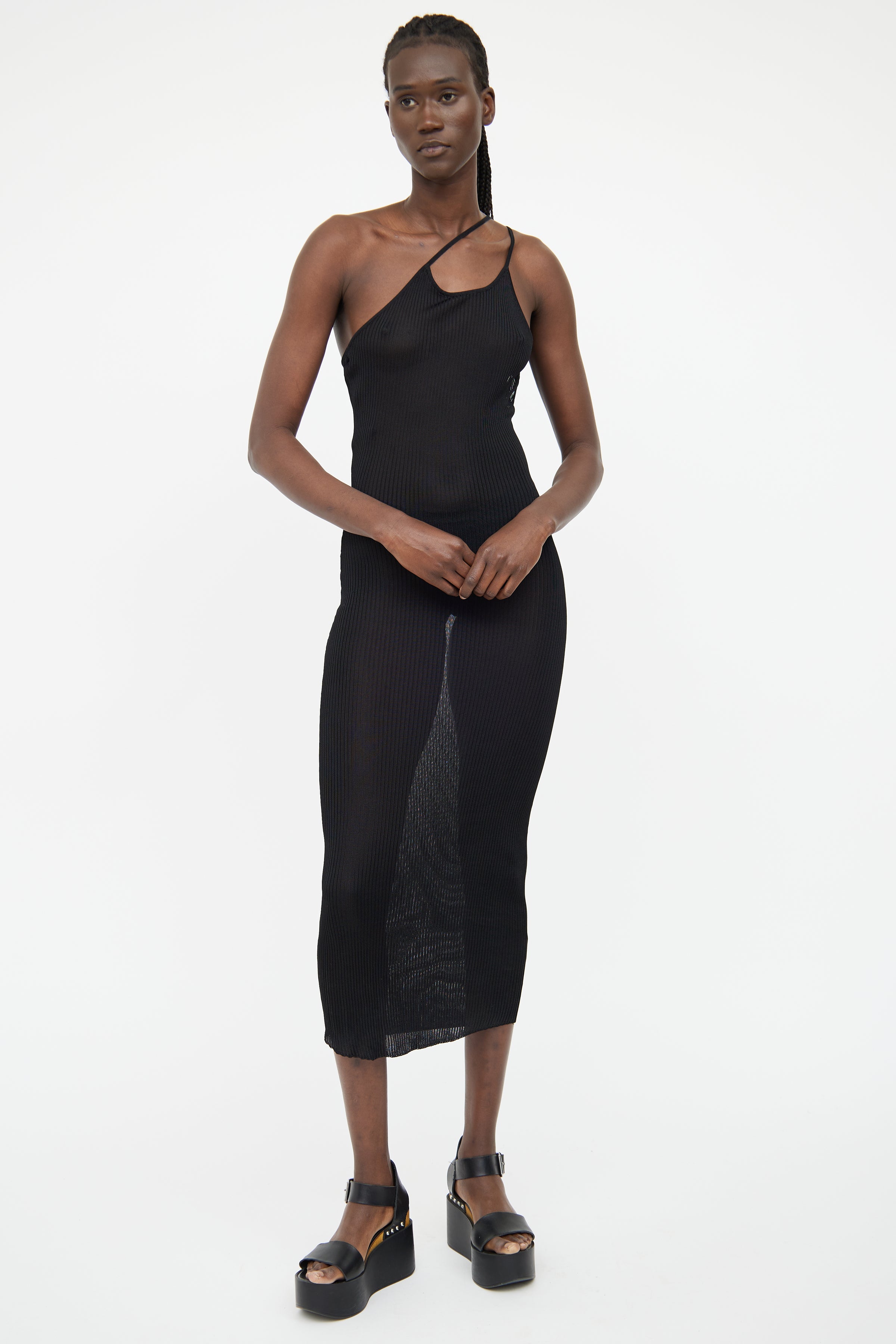 Auteur // Black Sheer Halter Maxi Dress – VSP Consignment