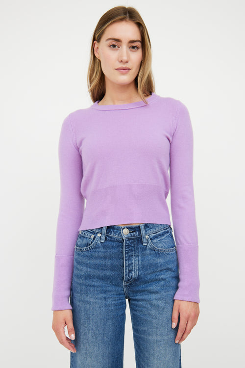 Autumn Cashmere Lilac Purple Cashmere Knit Sweater