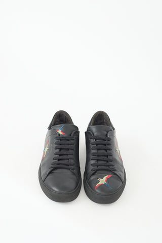 Axel Arigato Black & Multicolour Leather Embroidered Sneaker