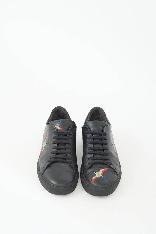 Axel Arigato Black & Multicolour Leather Embroidered Sneaker