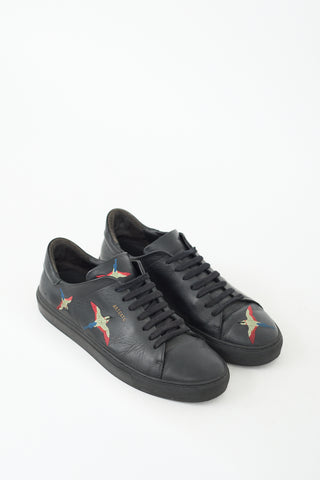 Axel Arigato Black & Multicolour Leather Embroidered Sneaker