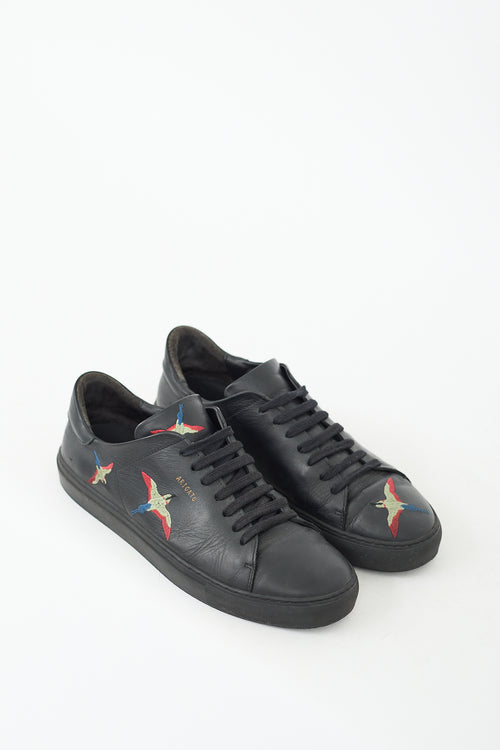 Axel Arigato Black & Multicolour Leather Embroidered Sneaker