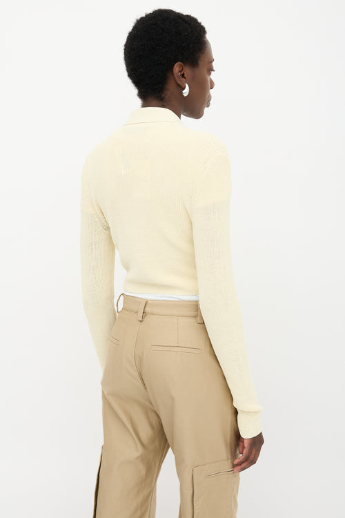 Aya Muse Knit Zip Cropped Shirt